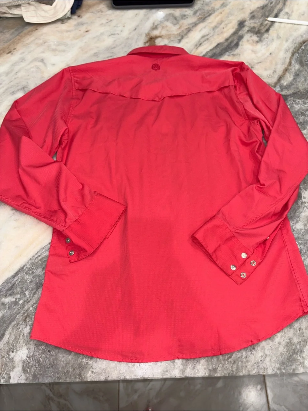 Hooey Habitat Western Red Men's Casual Button Down Shirt - Picture 3 of 6